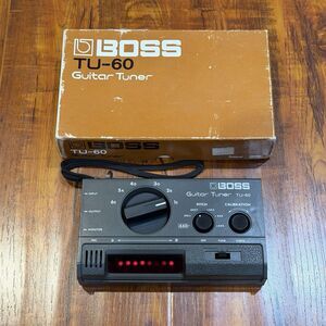 Vintage Boss TU-60 Guitar Tuner in Original Box - Tested & Works!